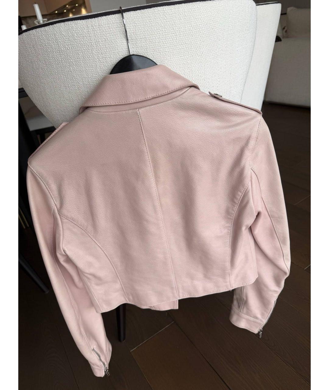DOLCE&GABBANA Розовая кожаная куртка, фото 2