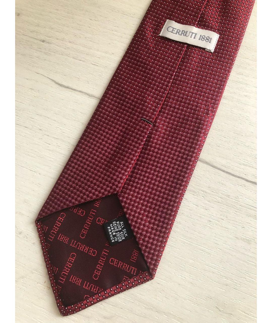 CERRUTI 1881 Бордовый шелковый галстук, фото 2