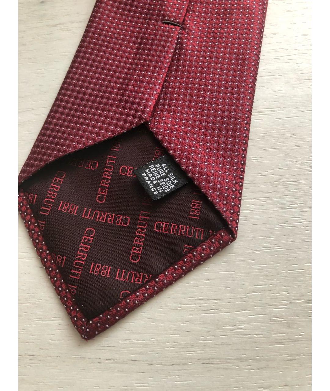 CERRUTI 1881 Бордовый шелковый галстук, фото 3