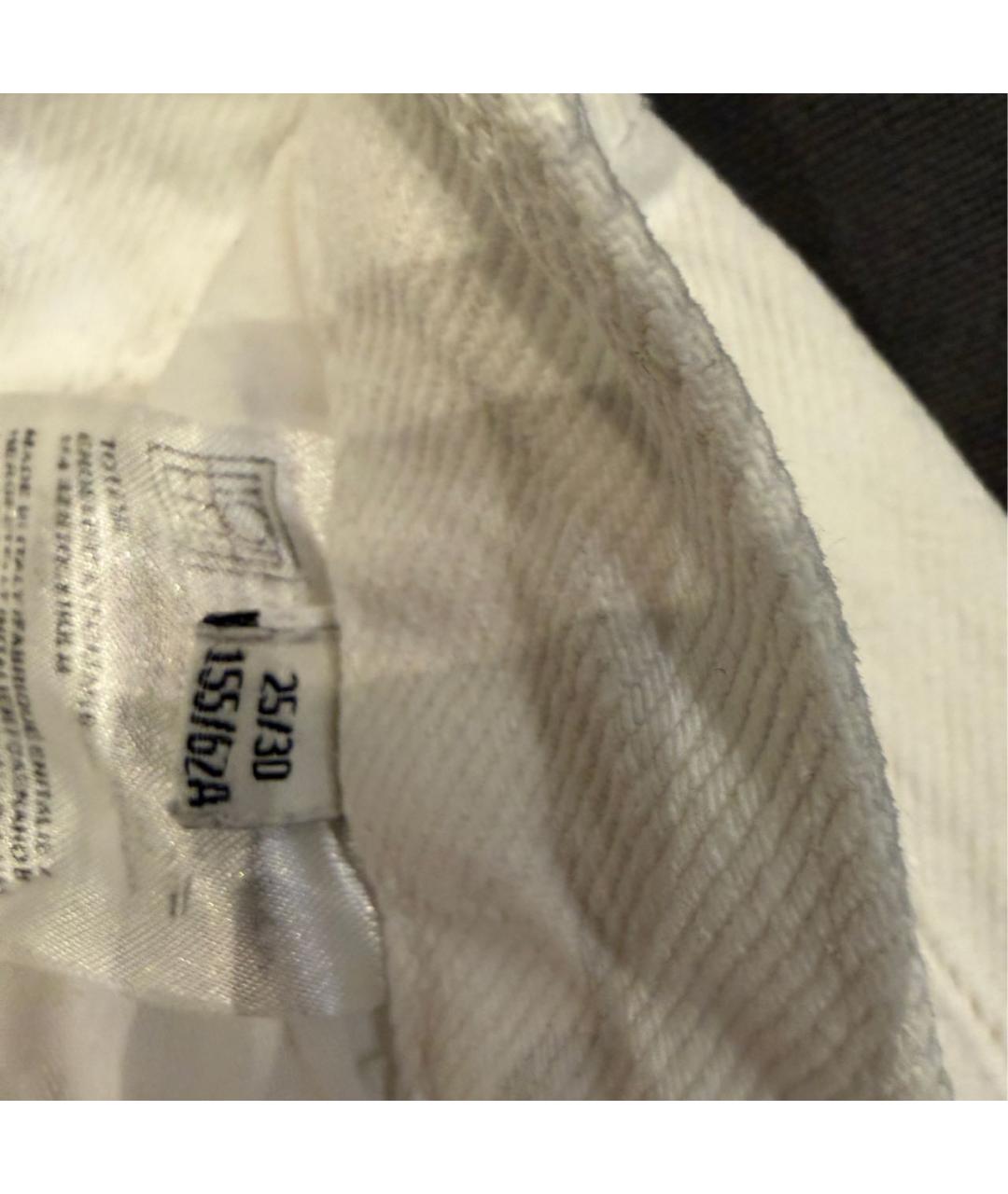 TOTEME Белые хлопковые прямые джинсы, фото 5