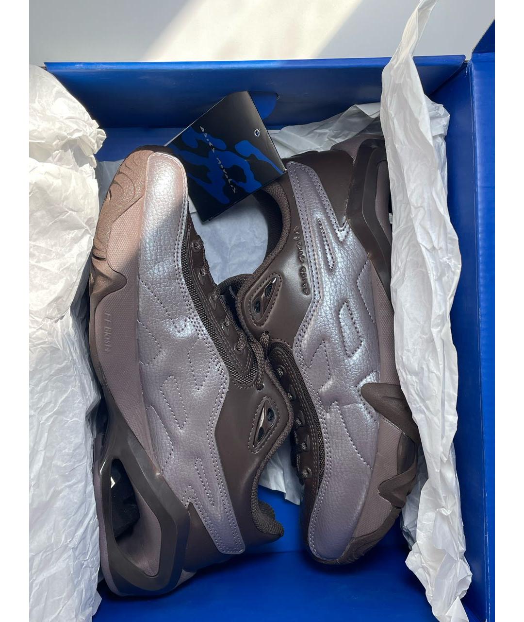 ASICS Коричневые кожаные кроссовки, фото 6