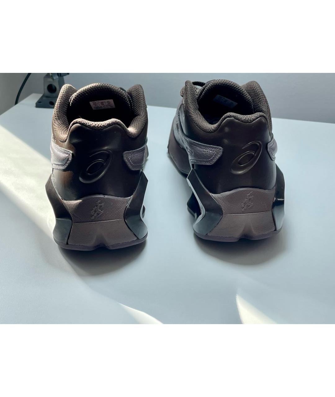 ASICS Коричневые кожаные кроссовки, фото 3