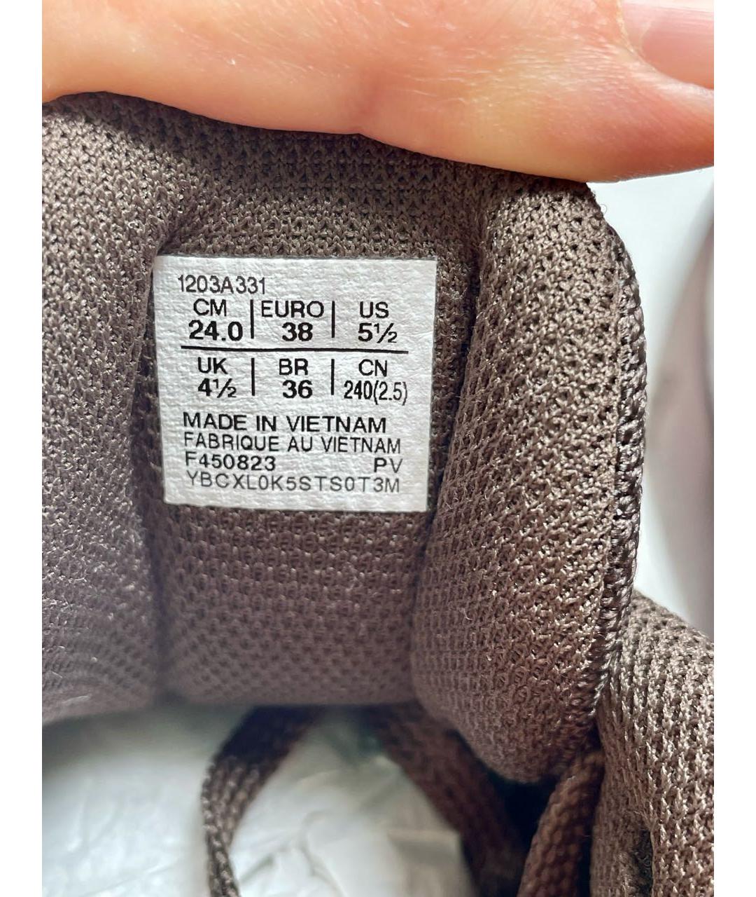 ASICS Коричневые кожаные кроссовки, фото 7