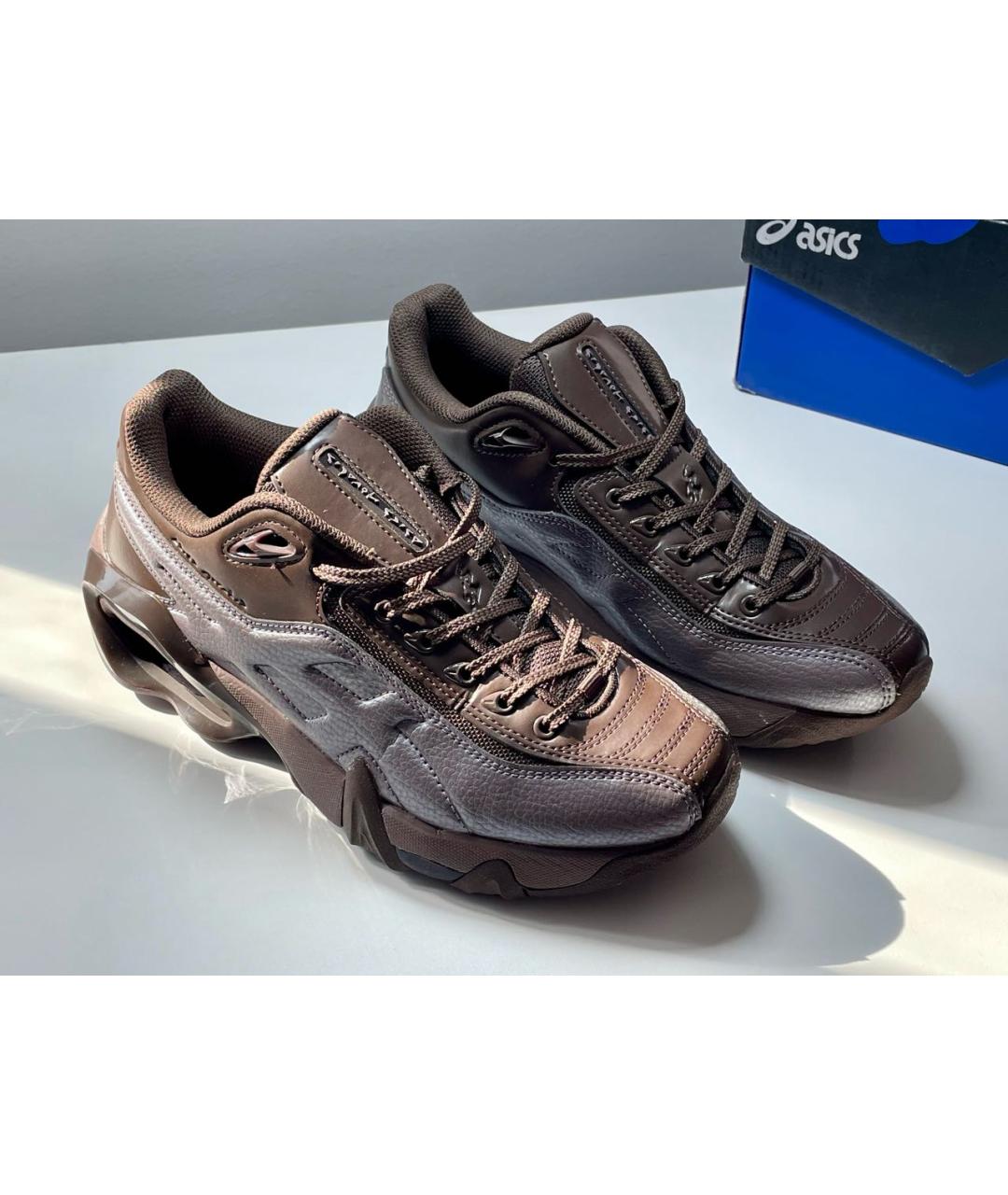 ASICS Коричневые кожаные кроссовки, фото 2