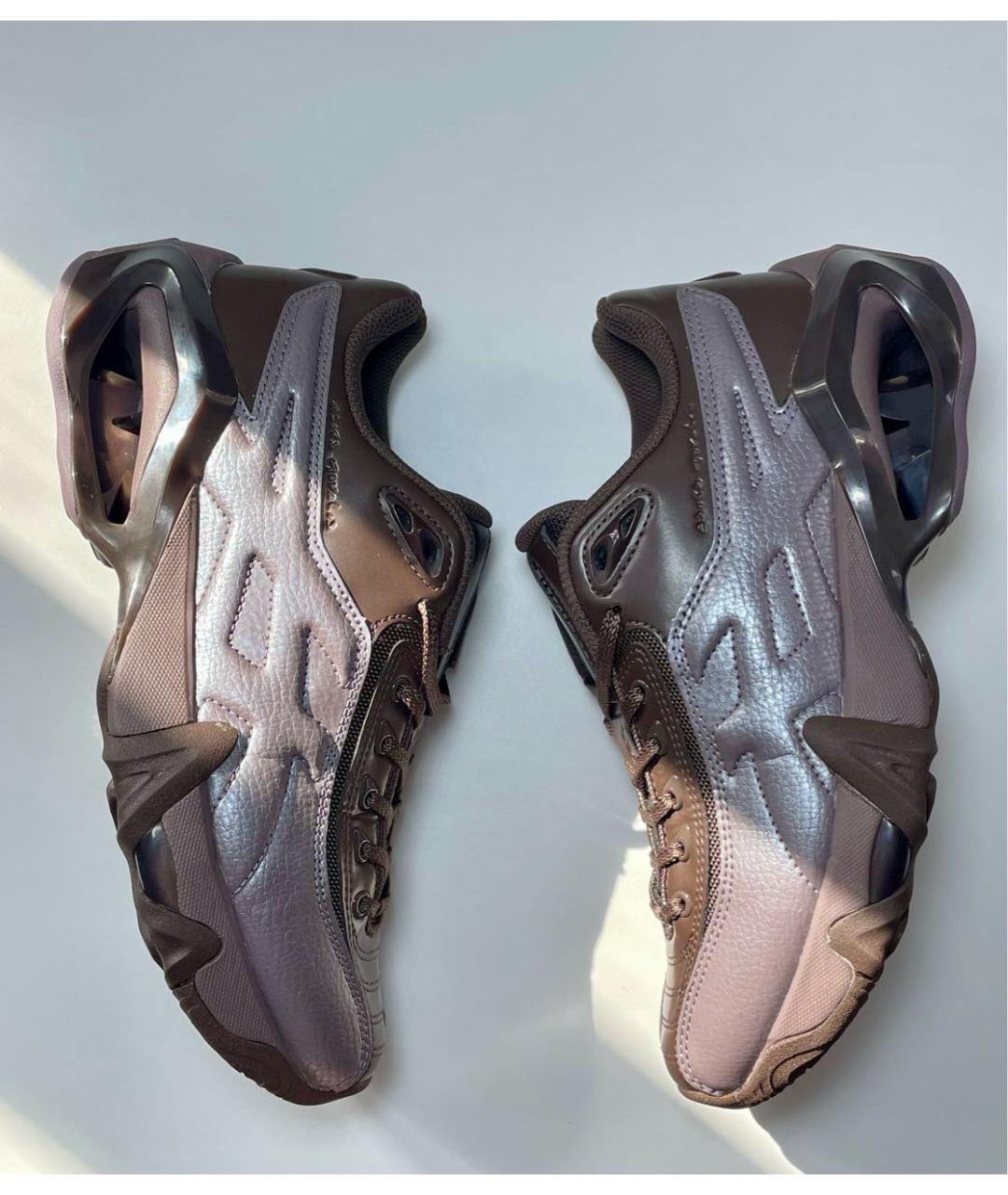 ASICS Коричневые кожаные кроссовки, фото 4