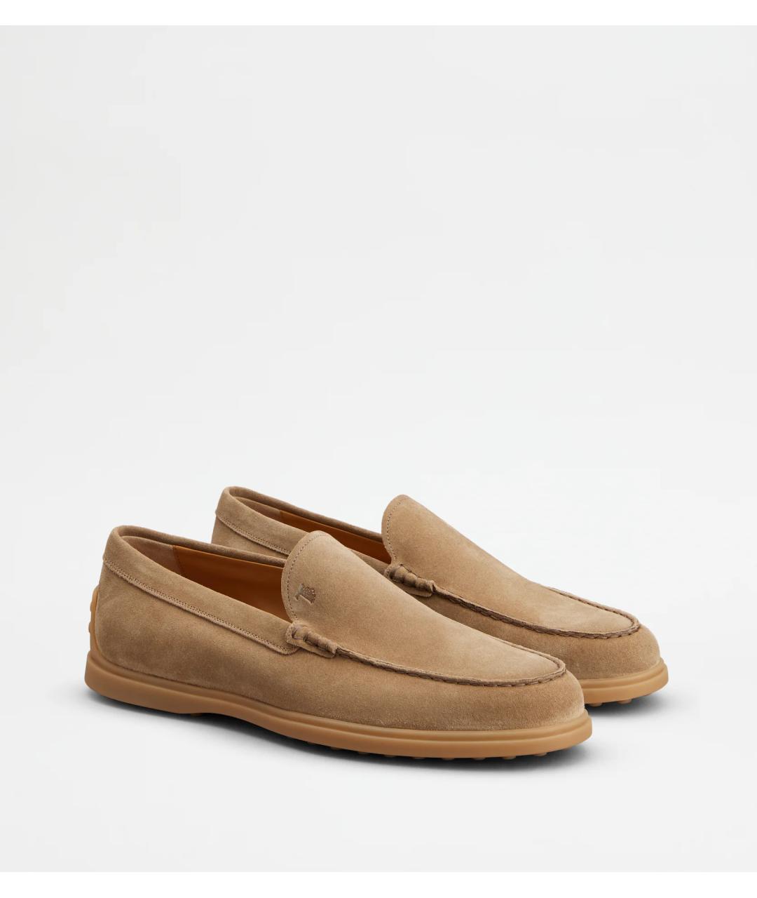 TOD'S Бежевые замшевые лоферы, фото 2