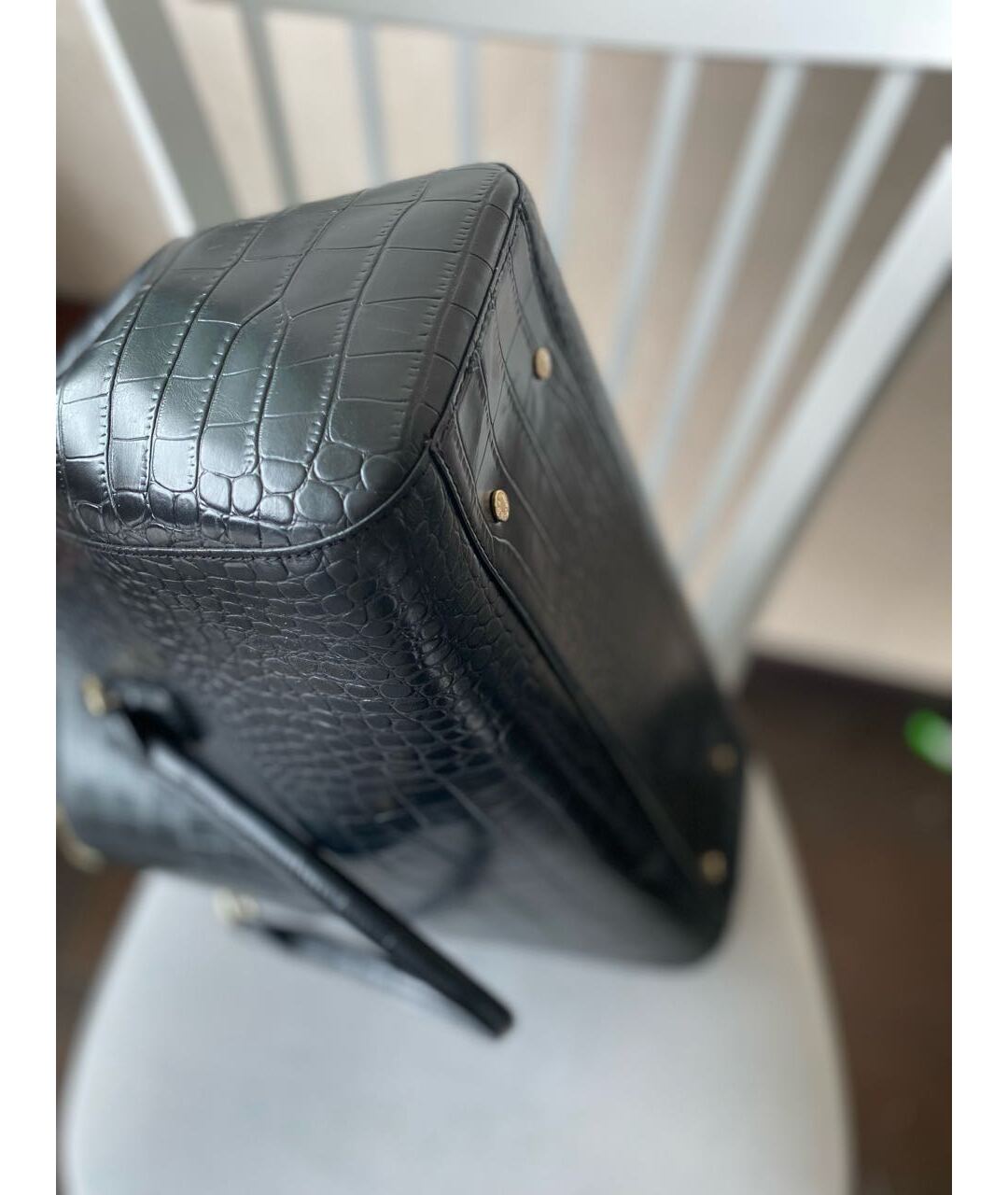 GIANFRANCO FERRE Черная кожаная сумка тоут, фото 6