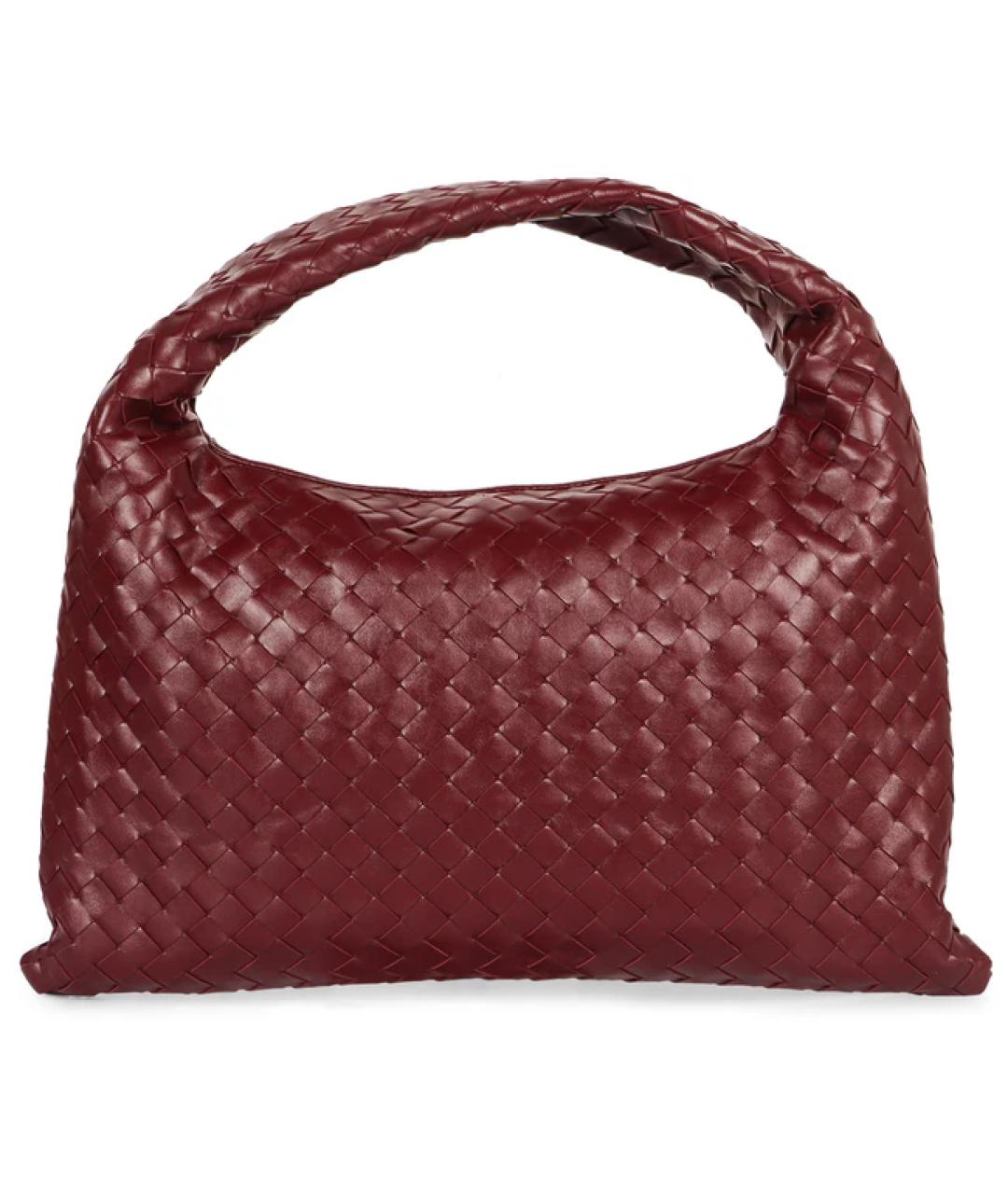 BOTTEGA VENETA Бордовая кожаная сумка через плечо, фото 3