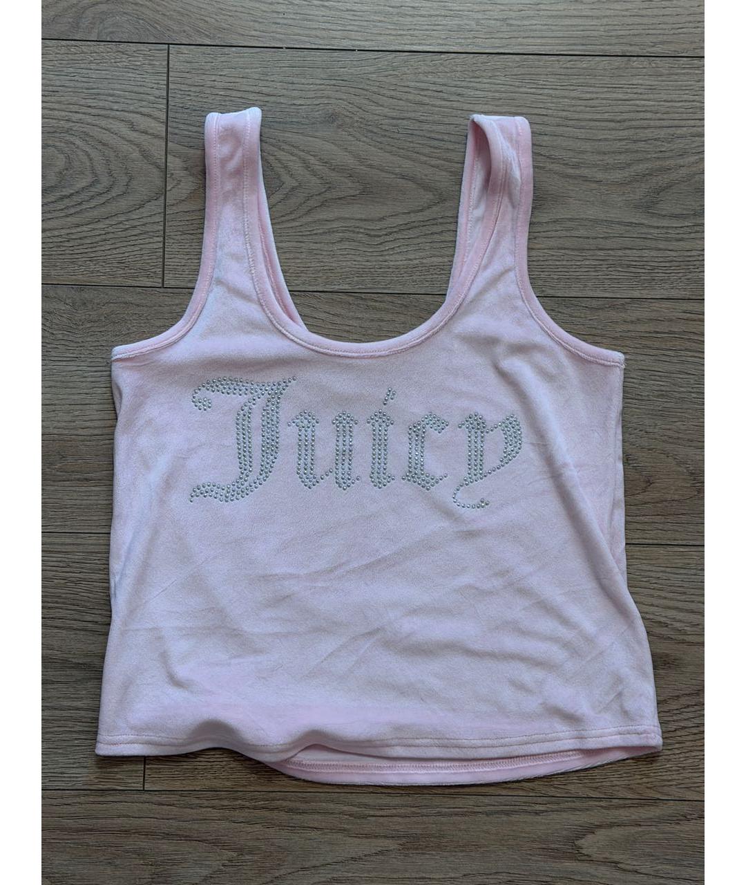 JUICY COUTURE Розовый велюровый костюм с брюками, фото 9