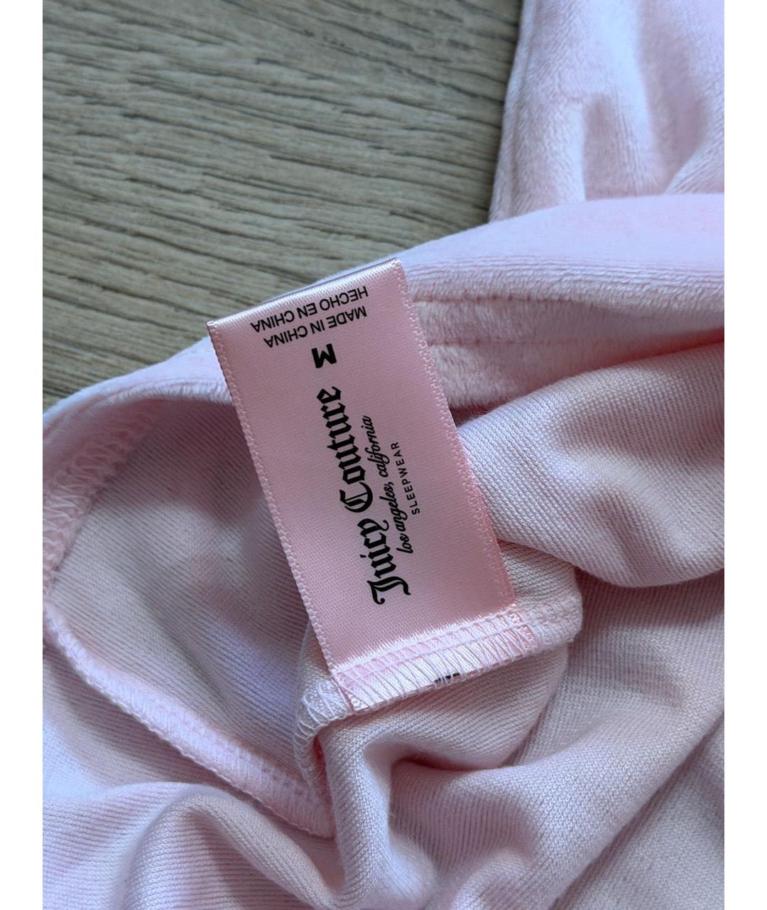 JUICY COUTURE Розовый велюровый костюм с брюками, фото 3