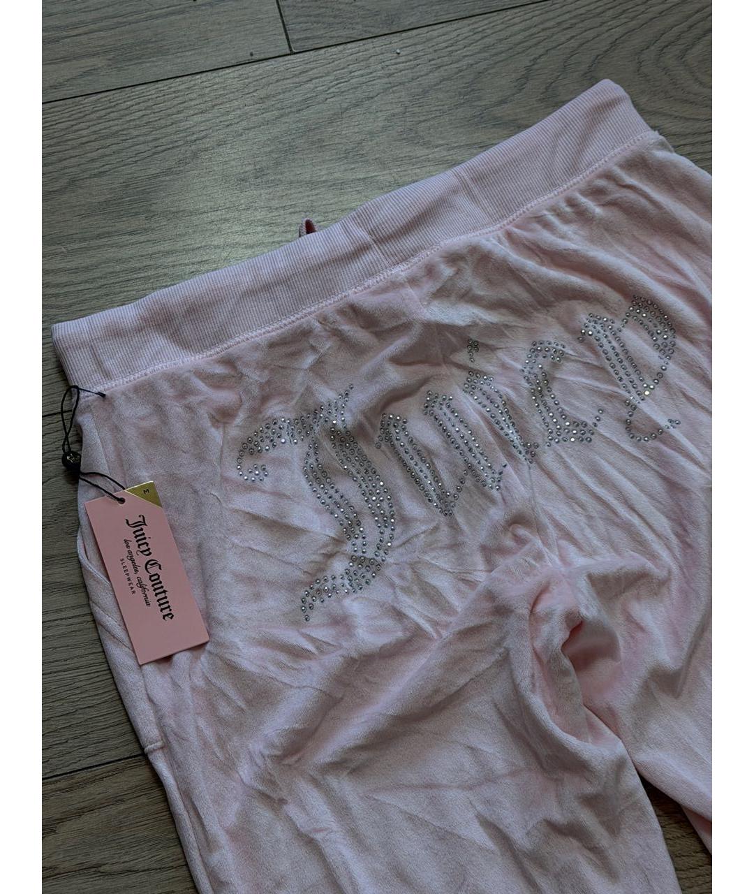 JUICY COUTURE Розовый велюровый костюм с брюками, фото 7