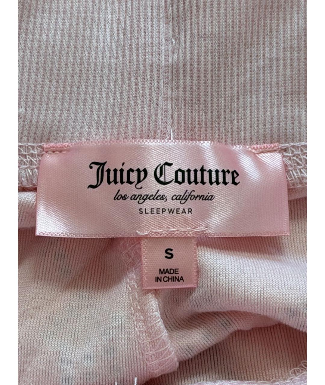 JUICY COUTURE Розовый велюровый костюм с брюками, фото 5