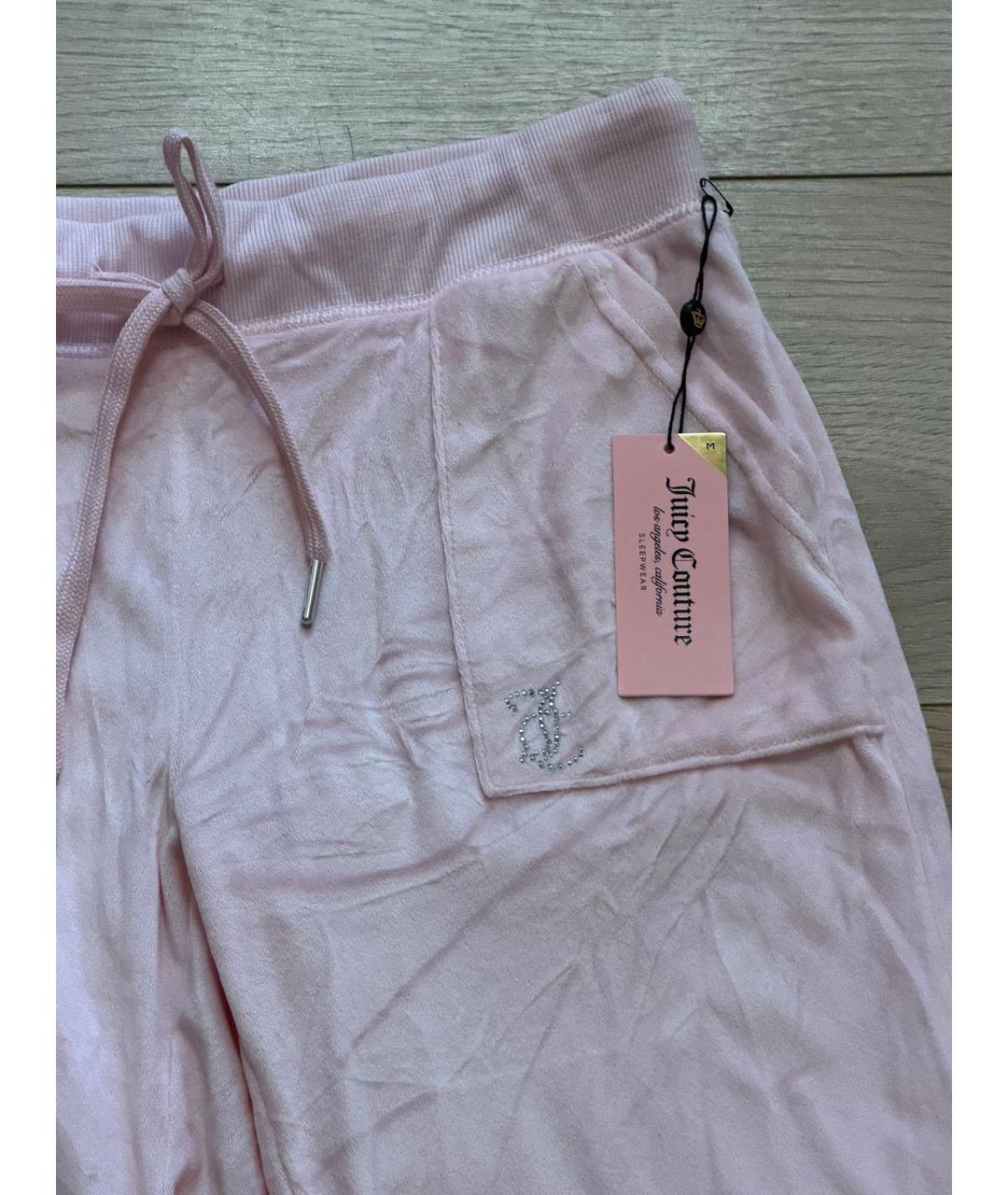 JUICY COUTURE Розовый велюровый костюм с брюками, фото 4
