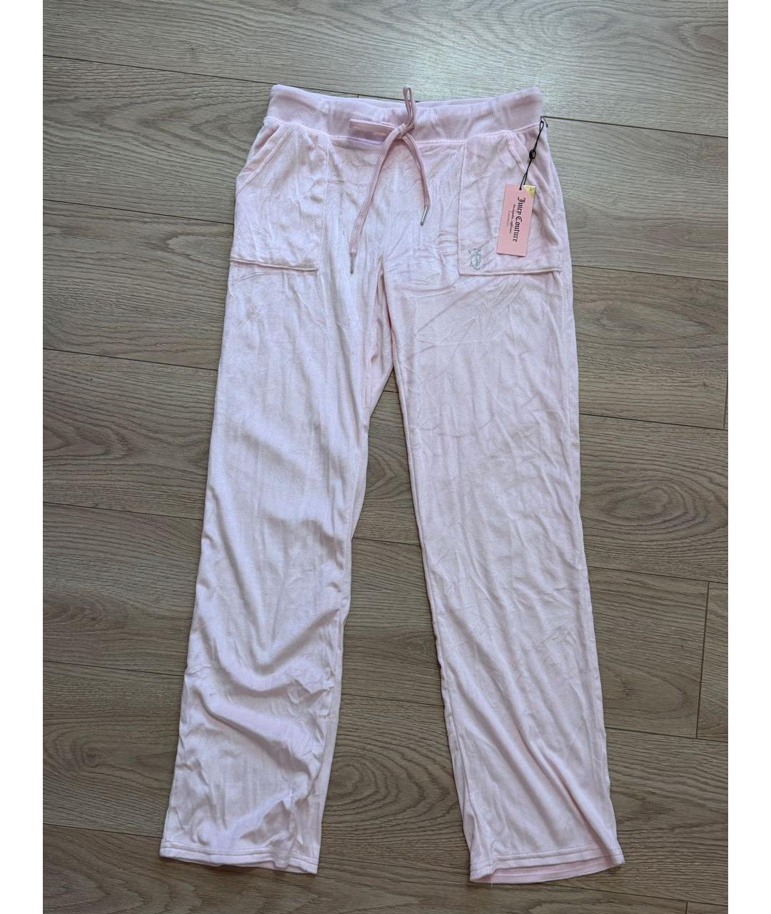 JUICY COUTURE Розовый велюровый костюм с брюками, фото 8