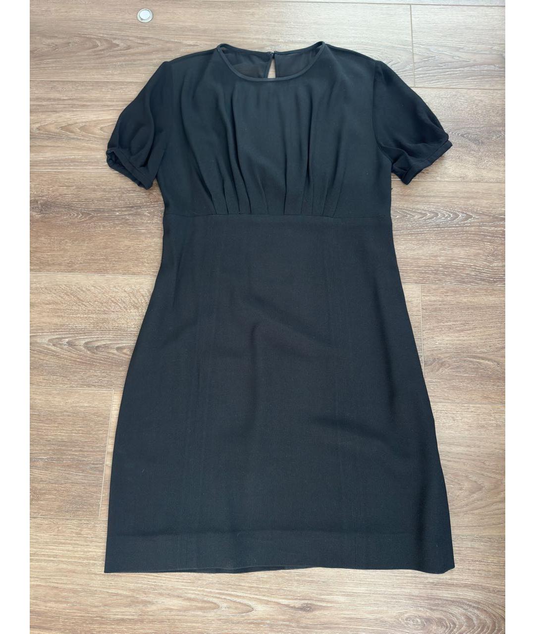 SAINT LAURENT Черное шелковое коктейльное платье, фото 7