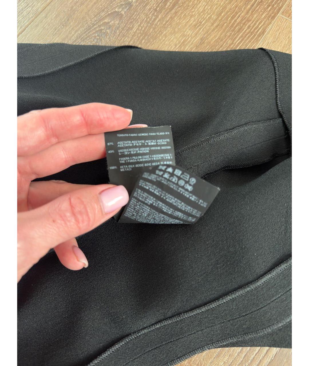 SAINT LAURENT Черное шелковое коктейльное платье, фото 6