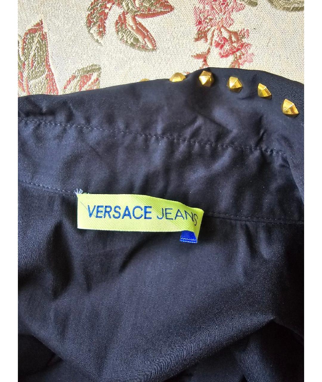 VERSACE JEANS COUTURE Черная хлопковая рубашка, фото 4