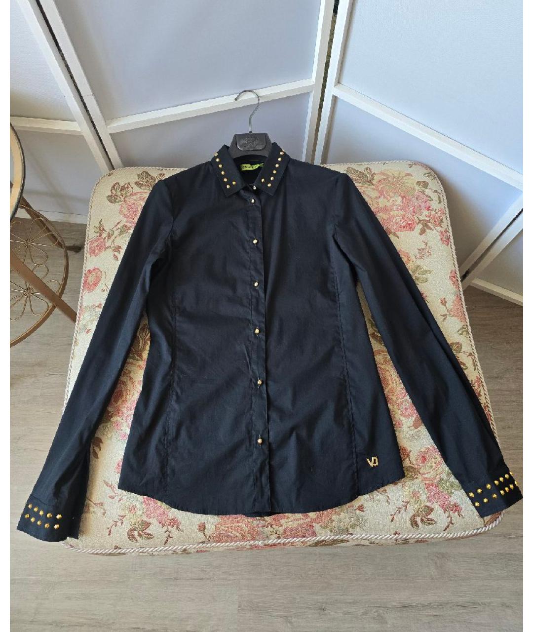 VERSACE JEANS COUTURE Черная хлопковая рубашка, фото 8