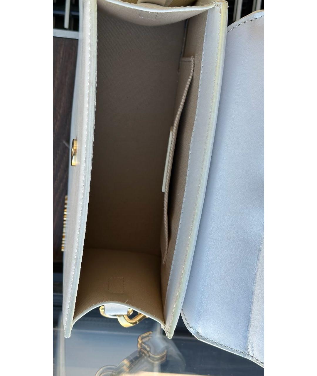 JACQUEMUS Белая кожаная сумка с короткими ручками, фото 4