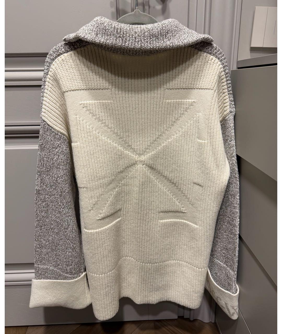 OFF-WHITE Серый шерстяной джемпер / свитер, фото 2