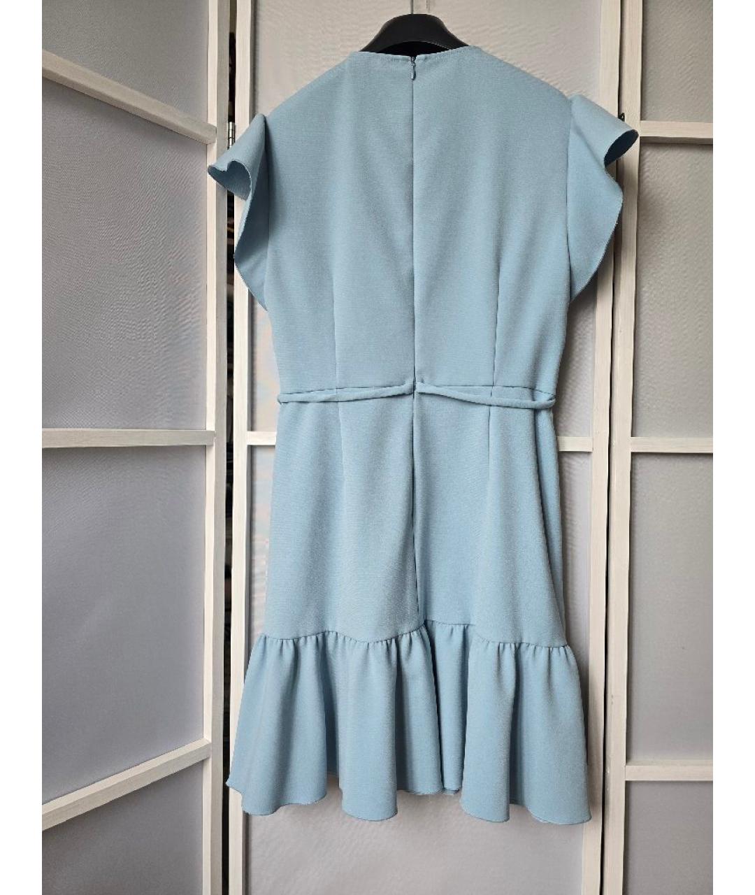 RED VALENTINO Голубое полиэстеровое платье, фото 2