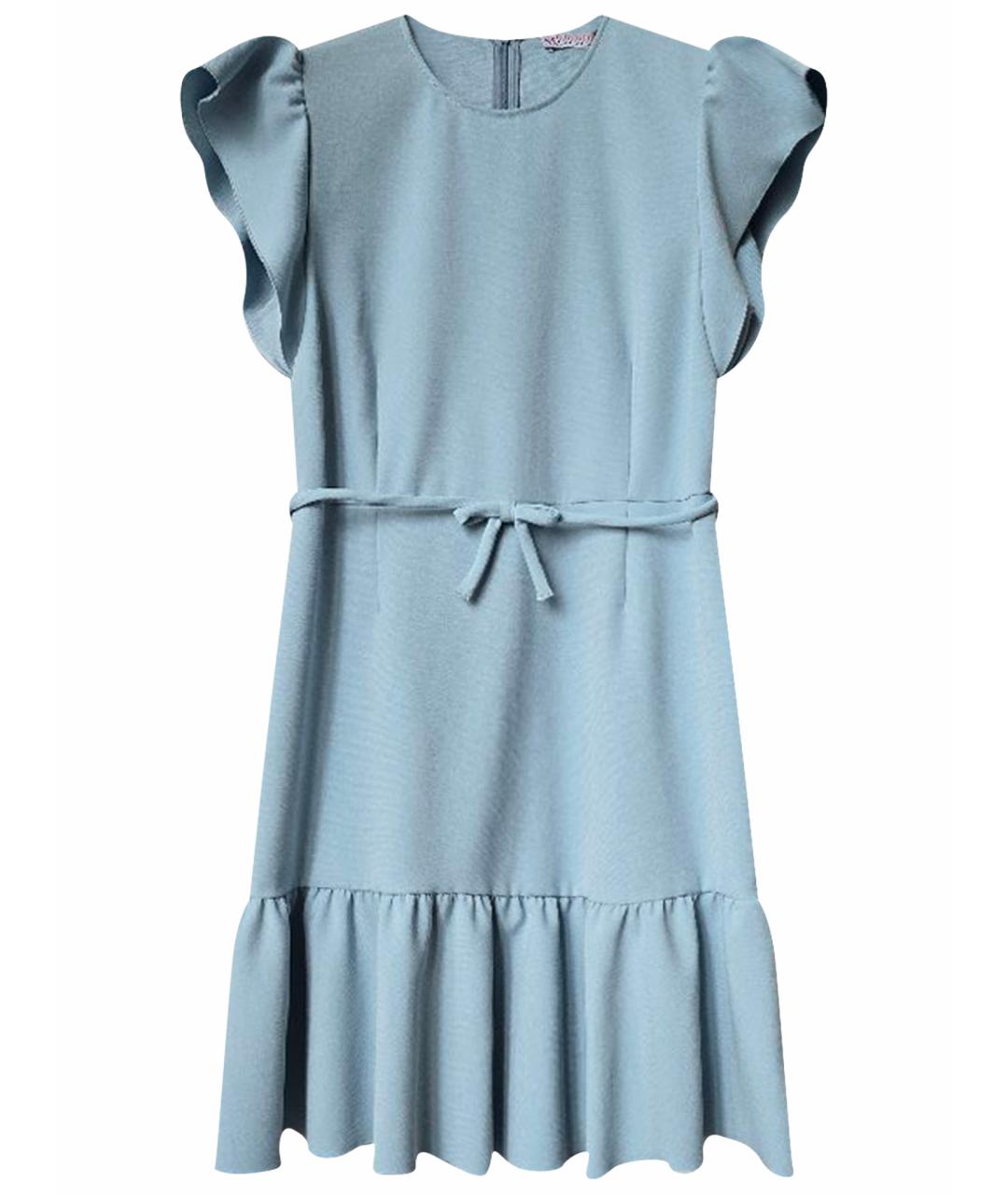 RED VALENTINO Голубое полиэстеровое платье, фото 1