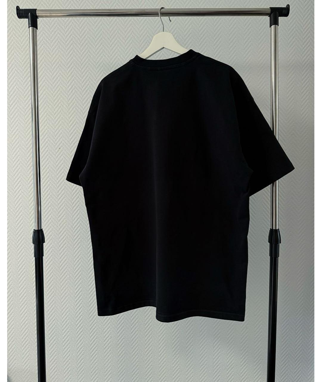 PLANTA ROSA Черная хлопковая футболка, фото 3