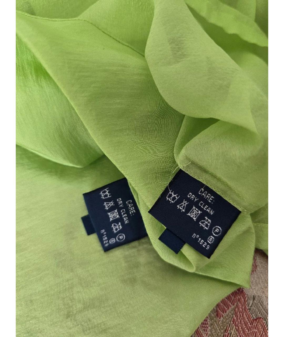 RALPH LAUREN Салатовая шелковая блузы, фото 5