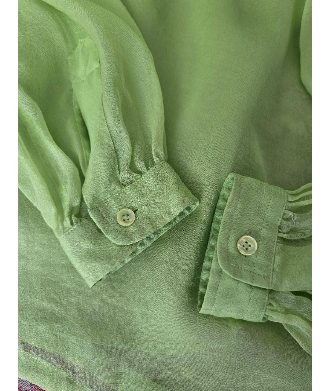 RALPH LAUREN Салатовая шелковая блузы, фото 6