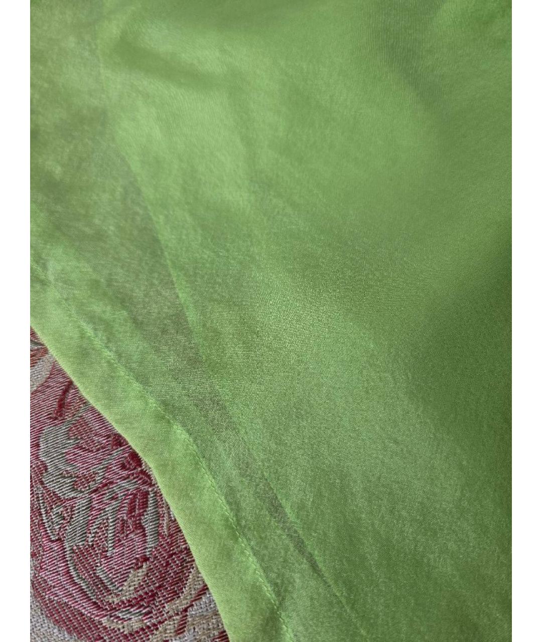 RALPH LAUREN Салатовая шелковая блузы, фото 8