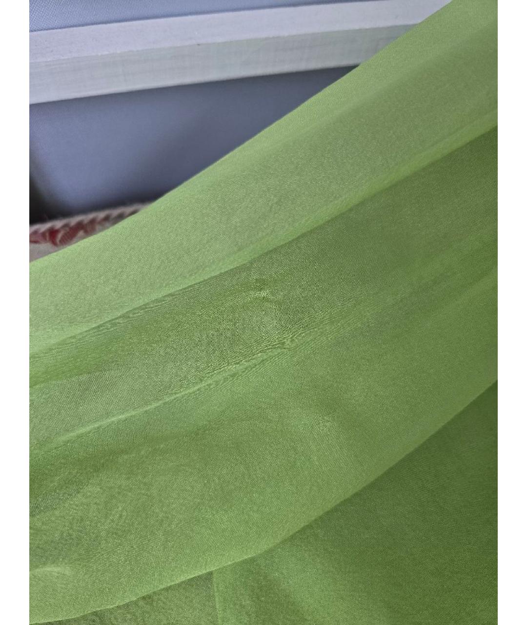 RALPH LAUREN Салатовая шелковая блузы, фото 7