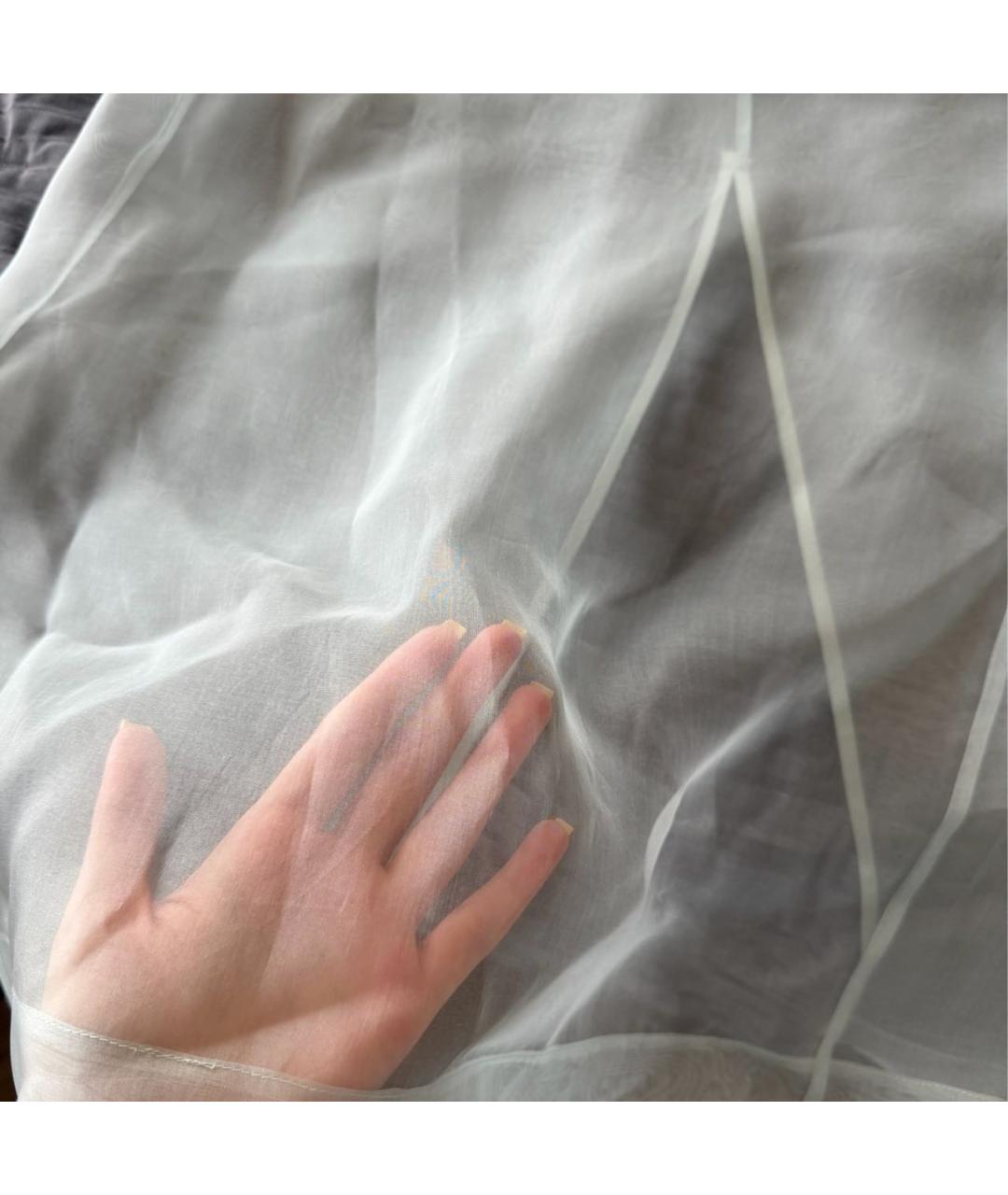 ZIMMERMANN Голубая шелковая юбка мини, фото 4