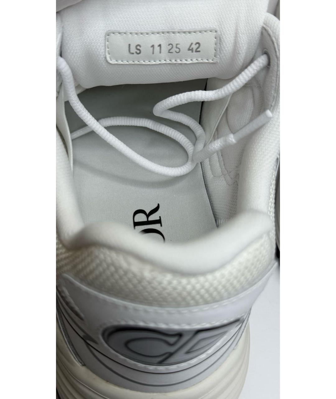 CHRISTIAN DIOR Белые текстильные низкие кроссовки / кеды, фото 8