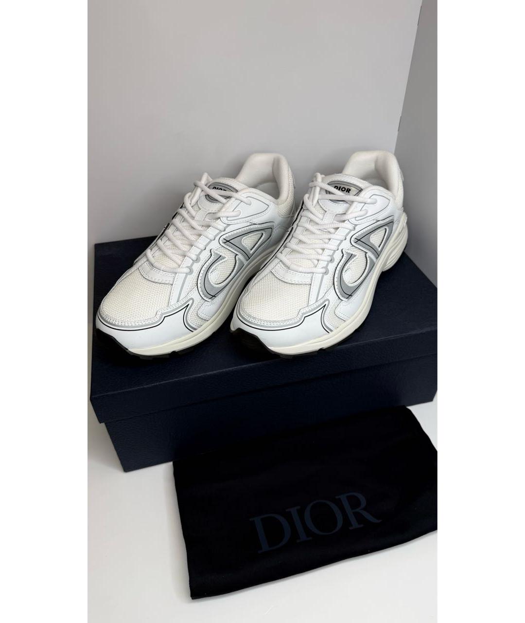 CHRISTIAN DIOR Белые текстильные низкие кроссовки / кеды, фото 5