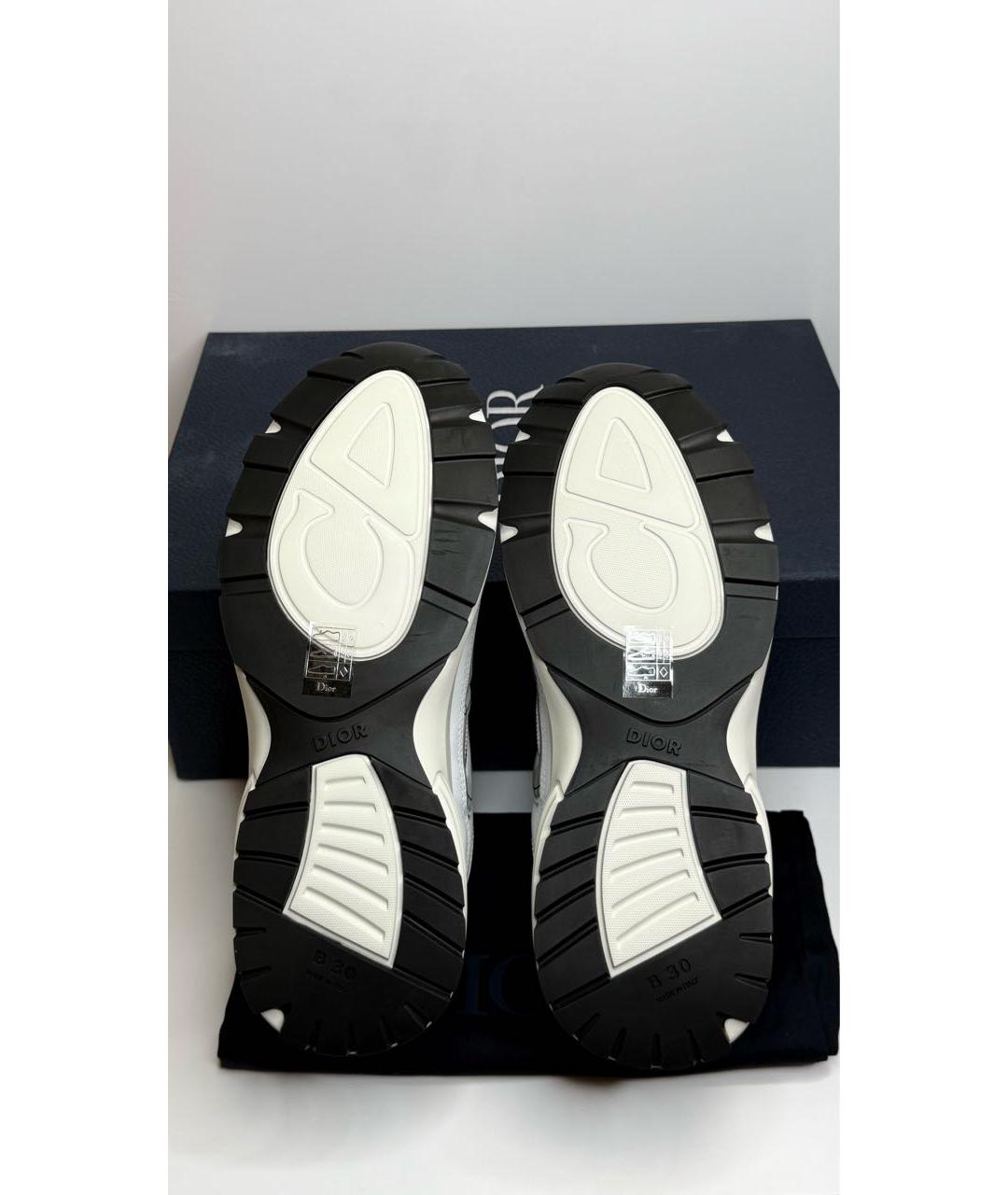 CHRISTIAN DIOR Белые текстильные низкие кроссовки / кеды, фото 6