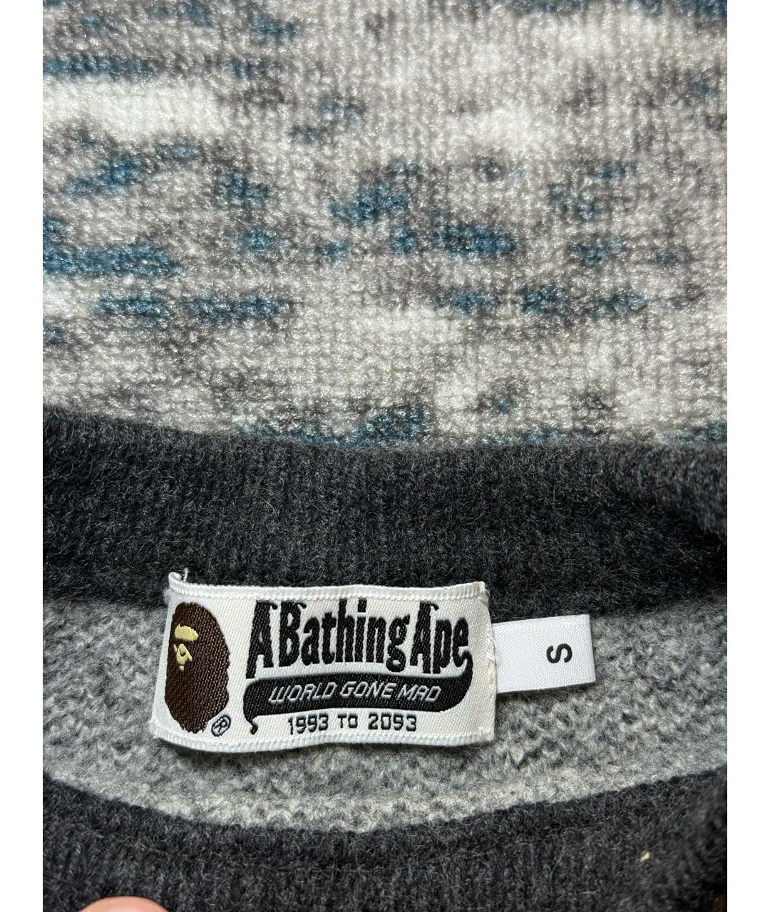 BAPE Серый шерстяной джемпер / свитер, фото 3