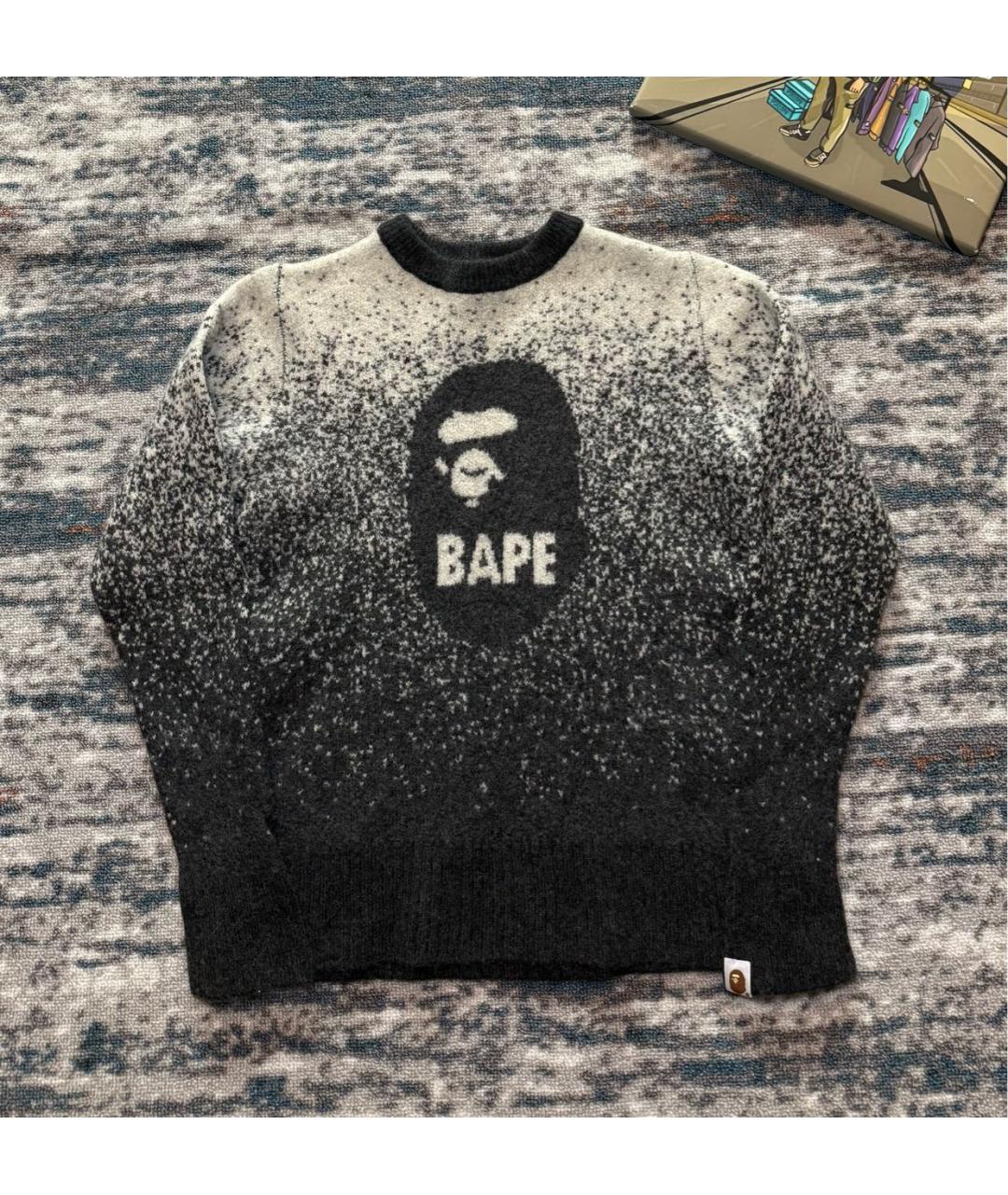 BAPE Серый шерстяной джемпер / свитер, фото 8
