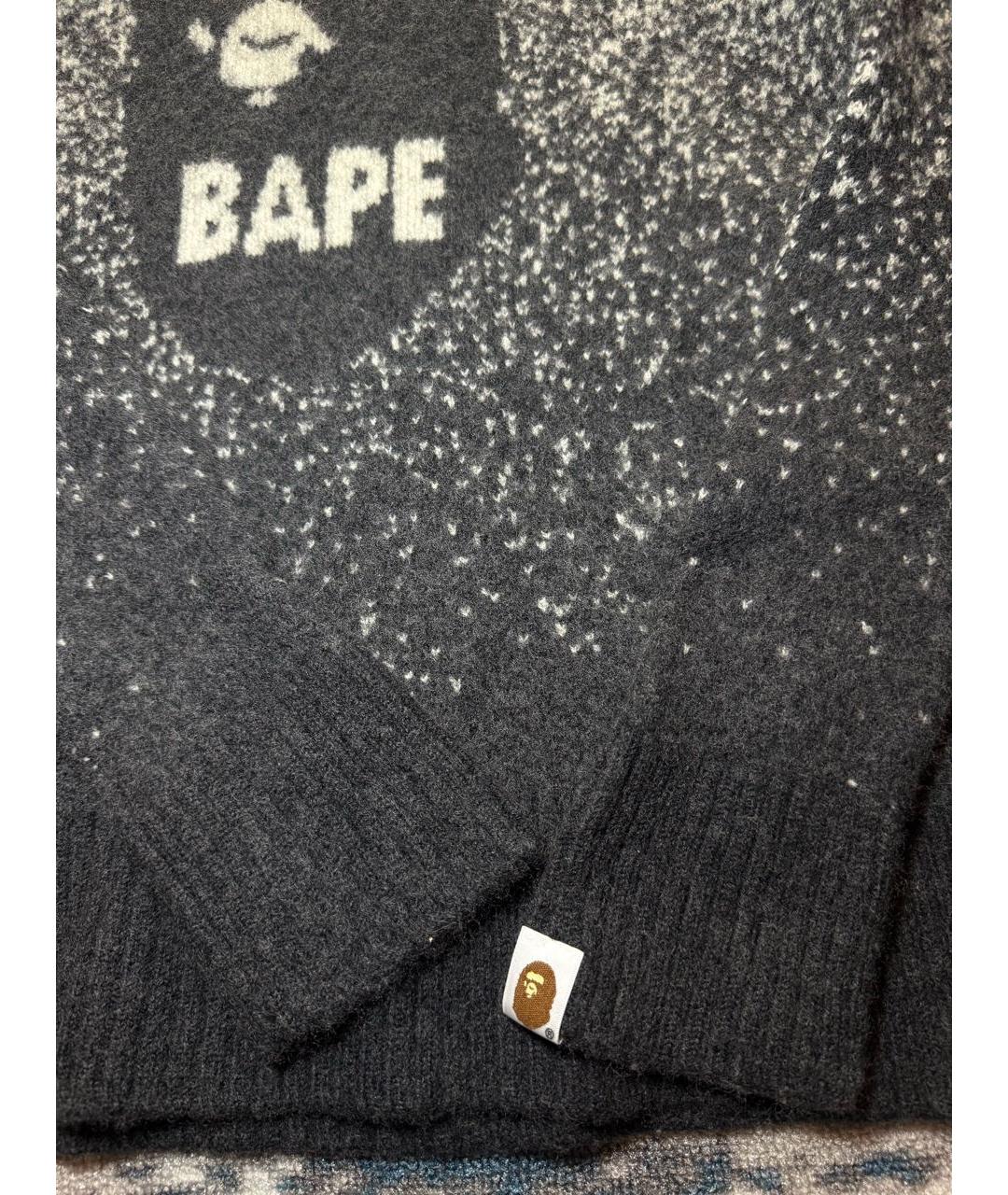 BAPE Серый шерстяной джемпер / свитер, фото 4