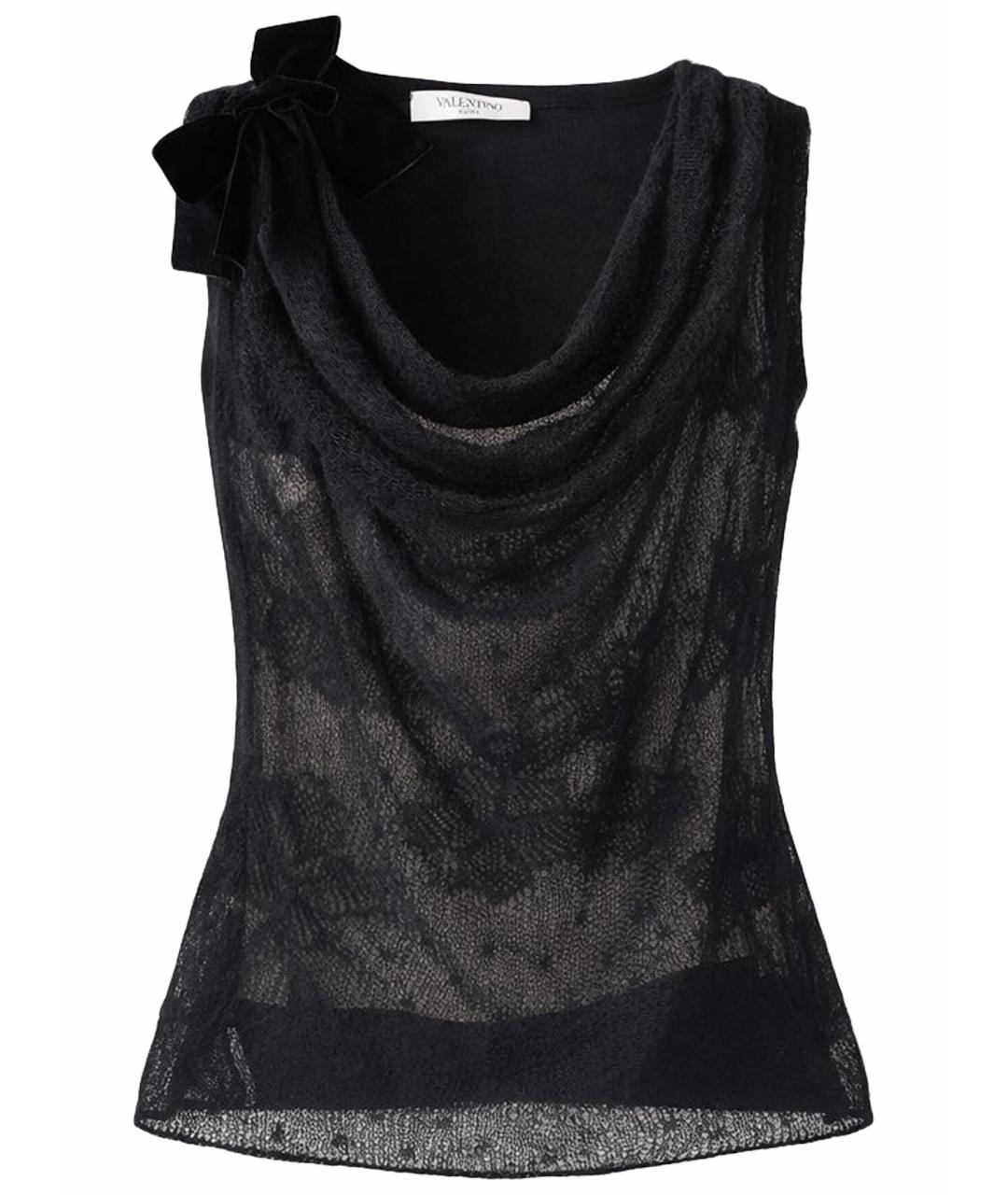 VALENTINO Черная шерстяная майка, фото 1
