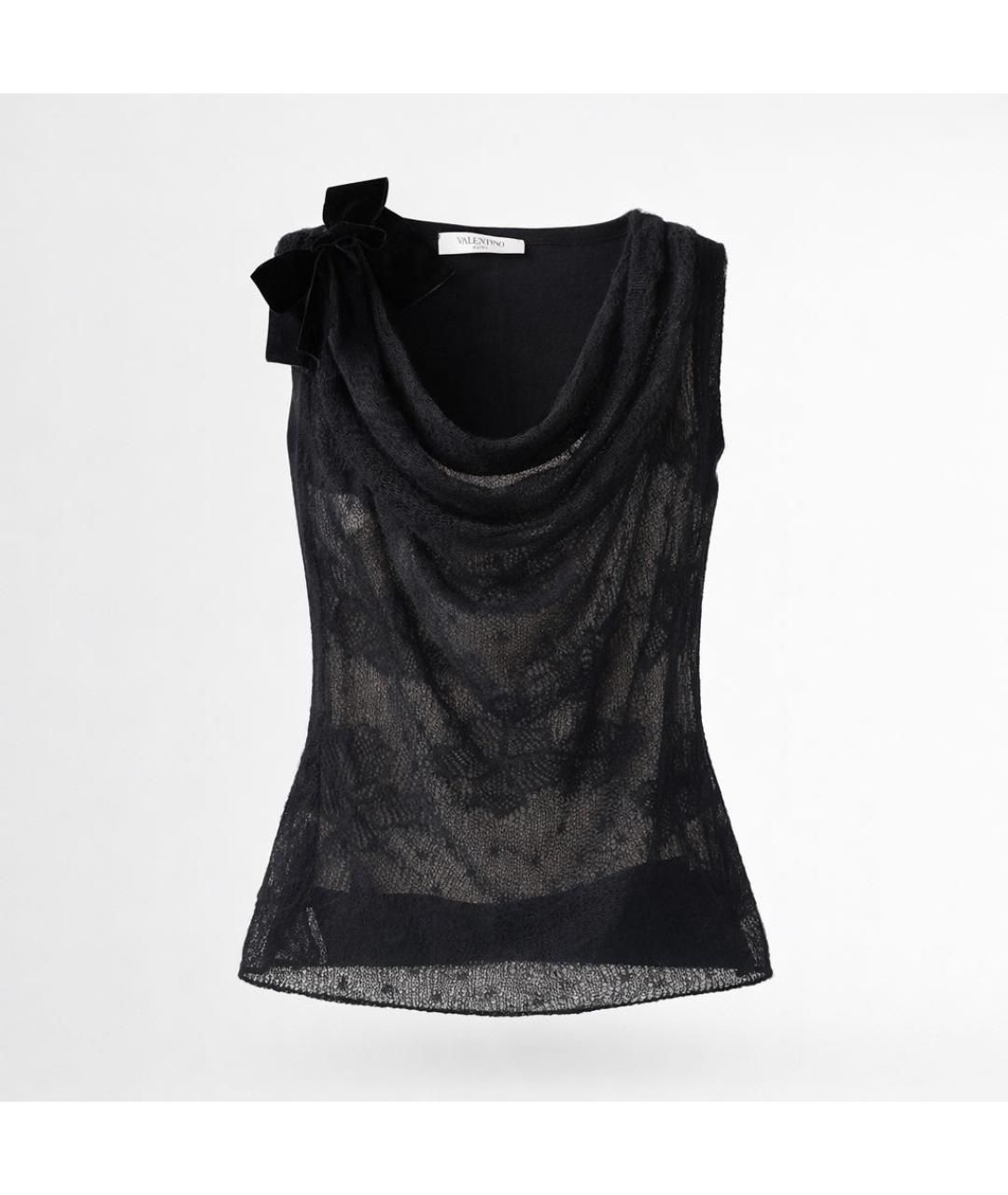 VALENTINO Черная шерстяная майка, фото 9