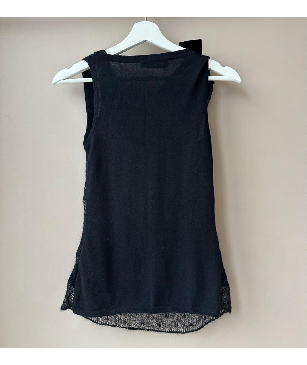 VALENTINO Черная шерстяная майка, фото 3