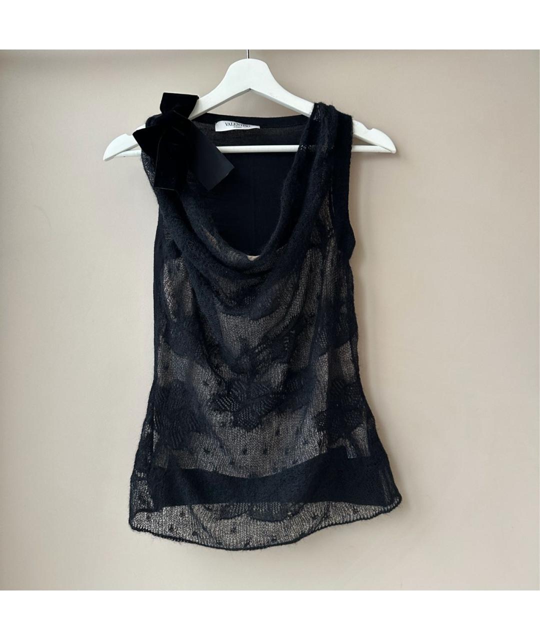 VALENTINO Черная шерстяная майка, фото 2