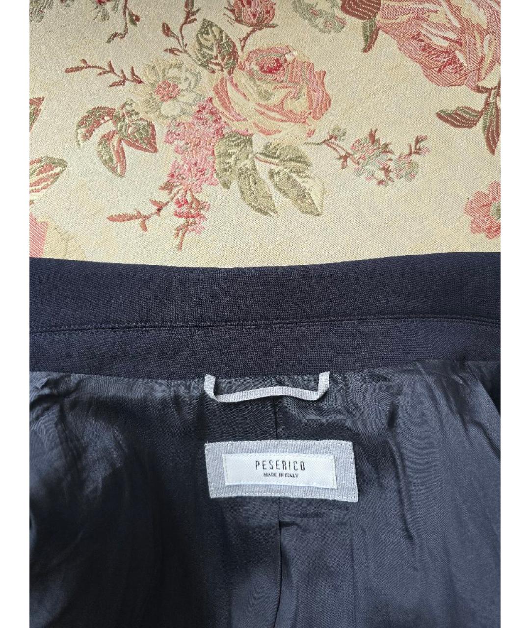 PESERICO Темно-синий полиэстеровый жакет/пиджак, фото 7