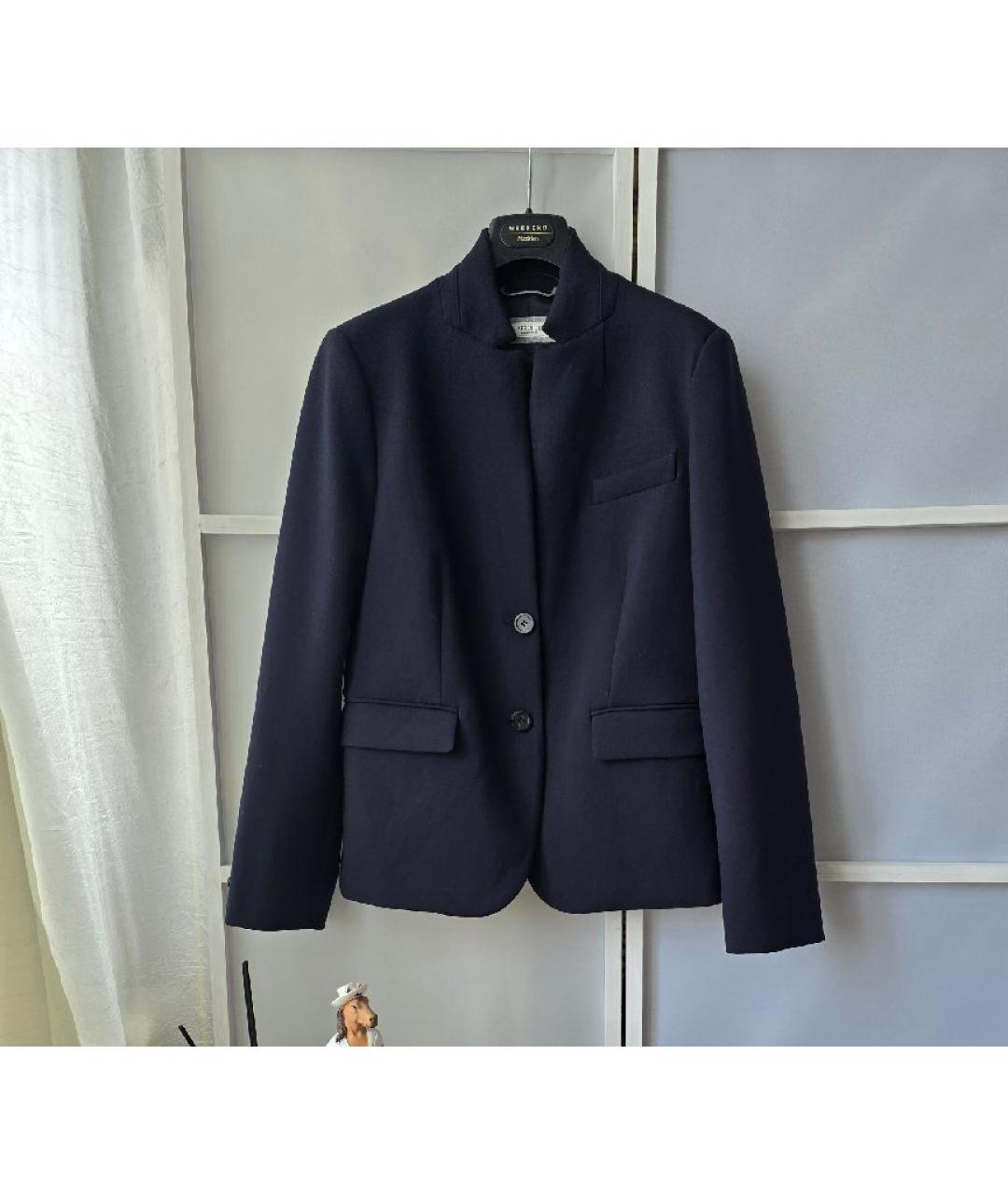 PESERICO Темно-синий полиэстеровый жакет/пиджак, фото 10