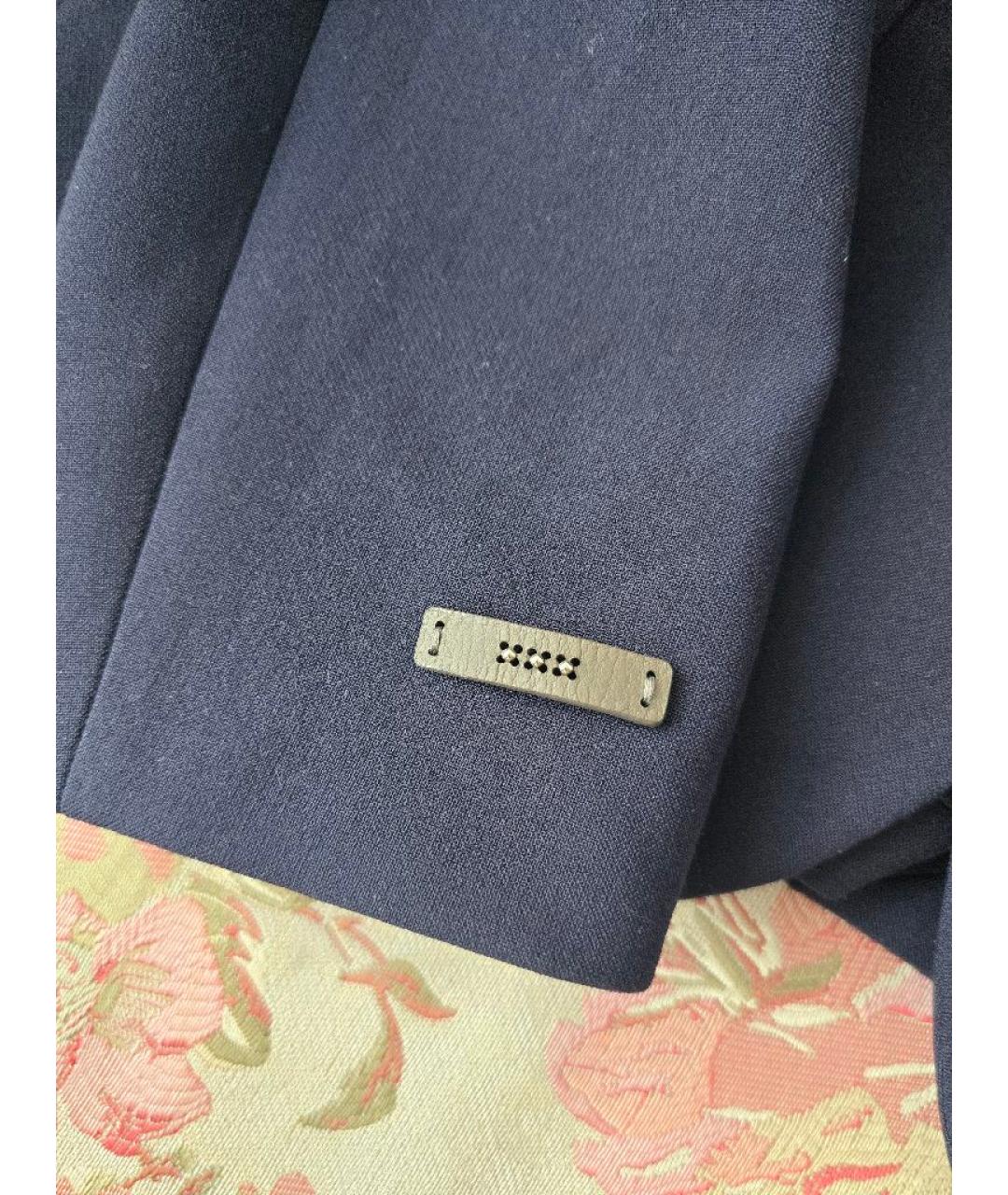PESERICO Темно-синий полиэстеровый жакет/пиджак, фото 5