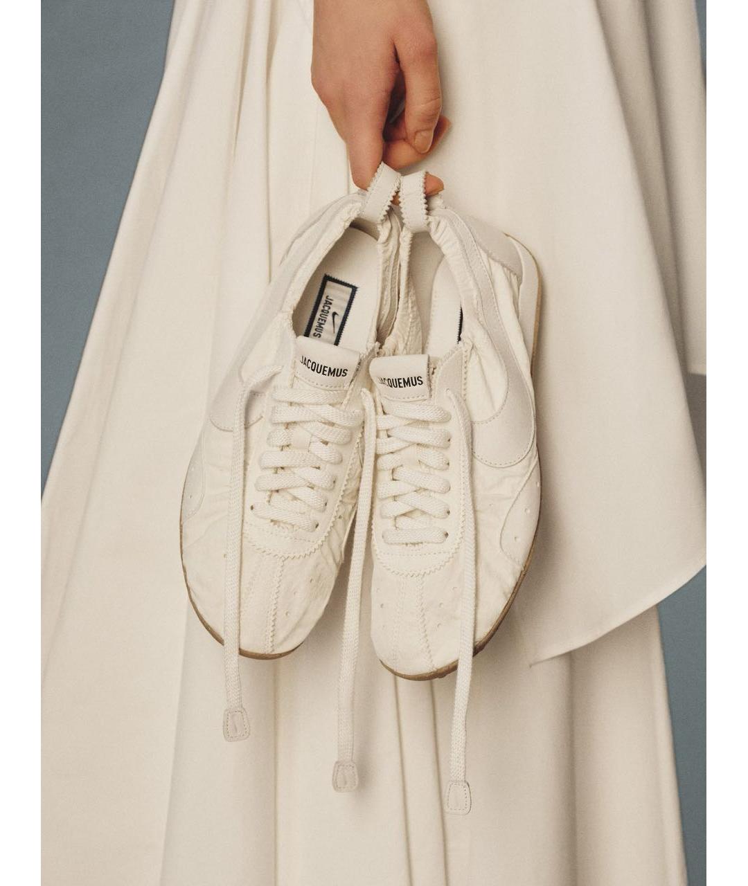 NIKE Белые текстильные кроссовки, фото 5