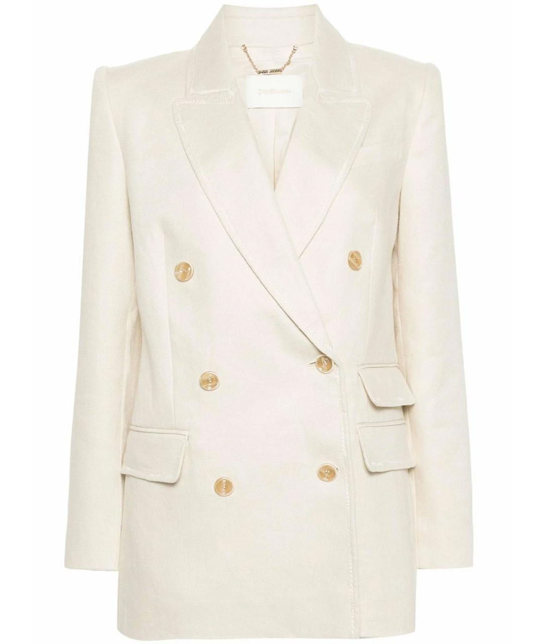 ZIMMERMANN Белый жакет/пиджак, фото 1