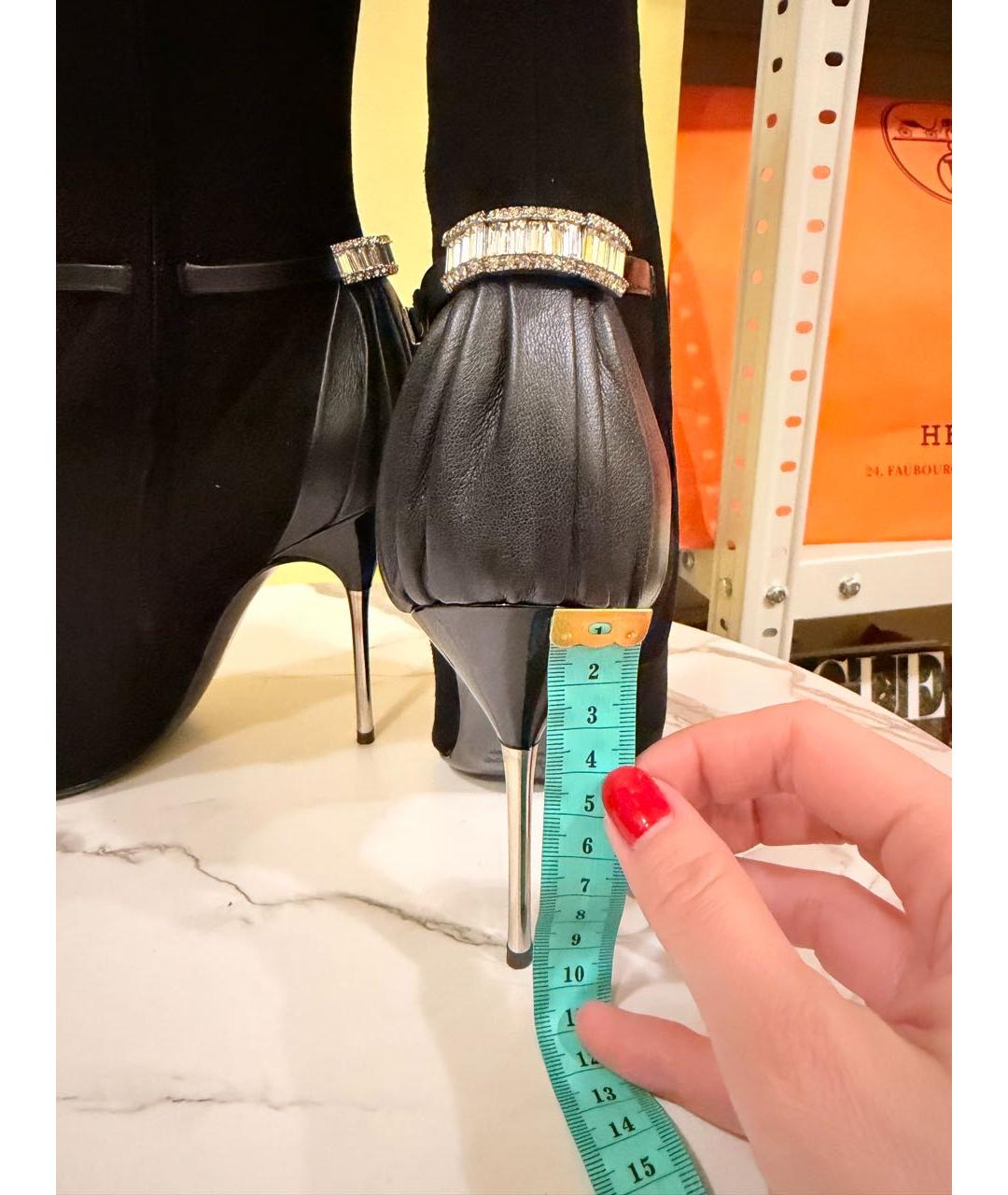 GIUSEPPE ZANOTTI DESIGN Черные замшевые сапоги, фото 7