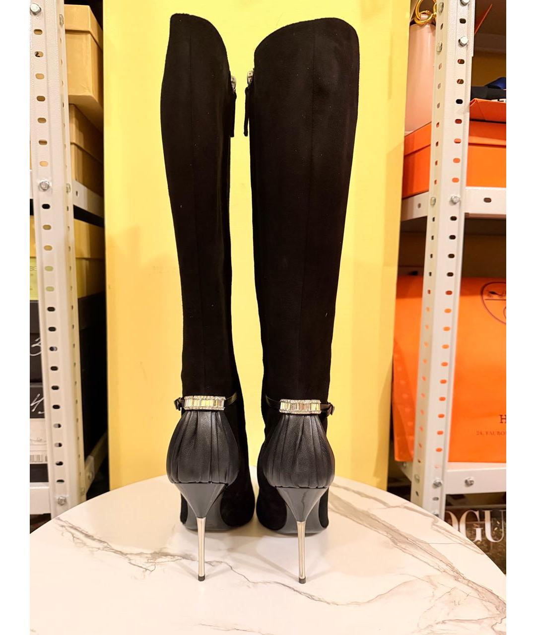 GIUSEPPE ZANOTTI DESIGN Черные замшевые сапоги, фото 3
