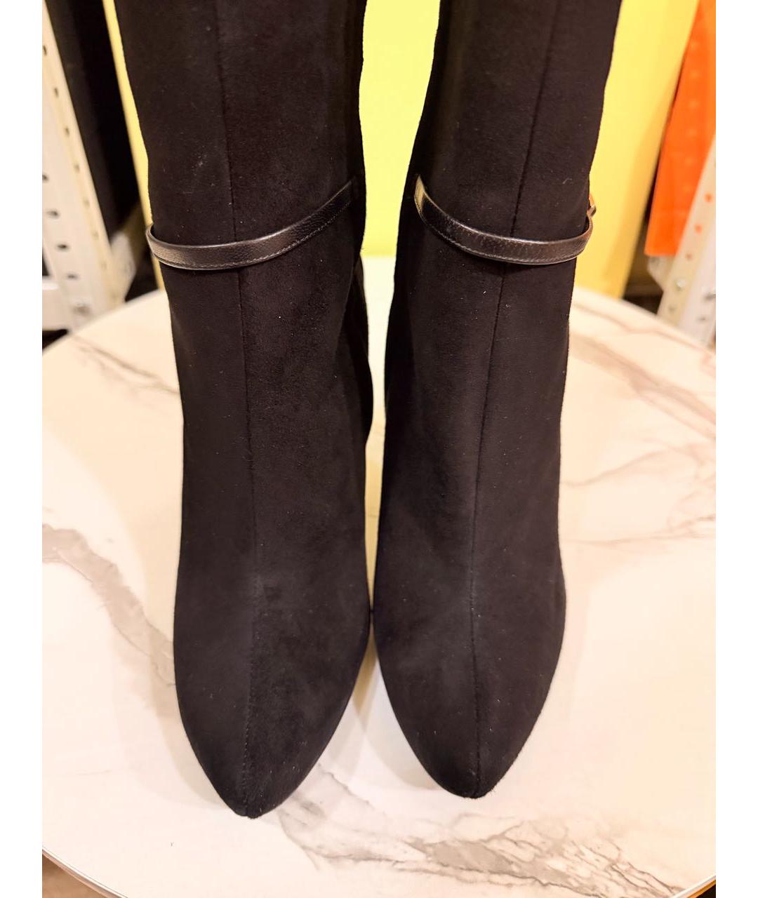 GIUSEPPE ZANOTTI DESIGN Черные замшевые сапоги, фото 5